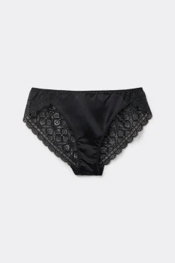 Lace and Silk Bikini Briefs