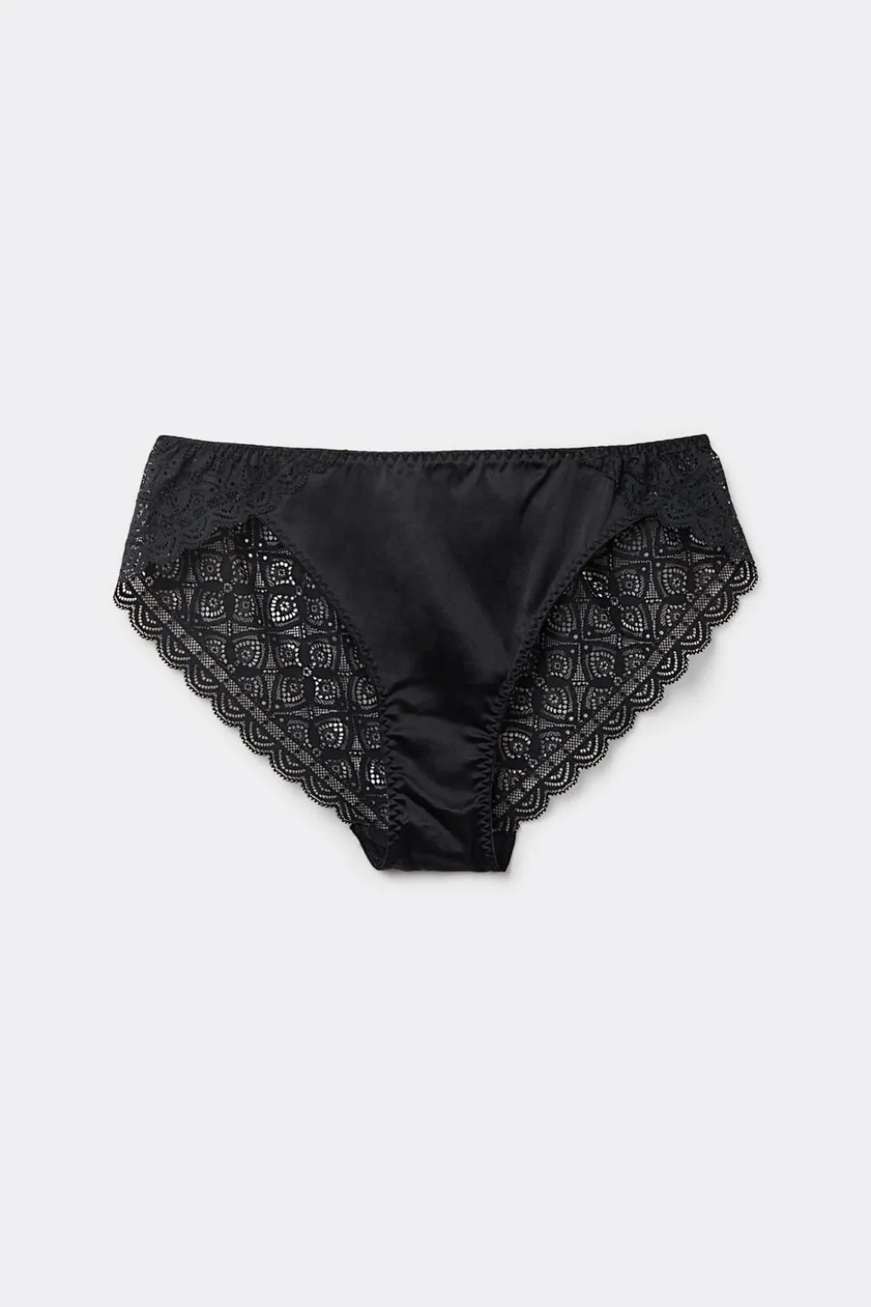 Lace and Silk Bikini Briefs
