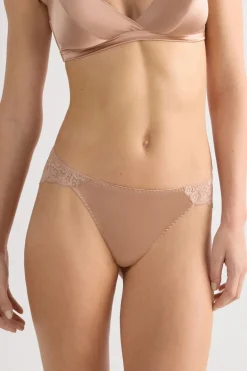 Lace and Silk Bikini Briefs