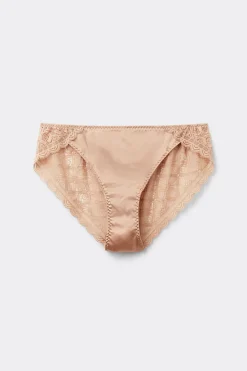 Lace and Silk Bikini Briefs