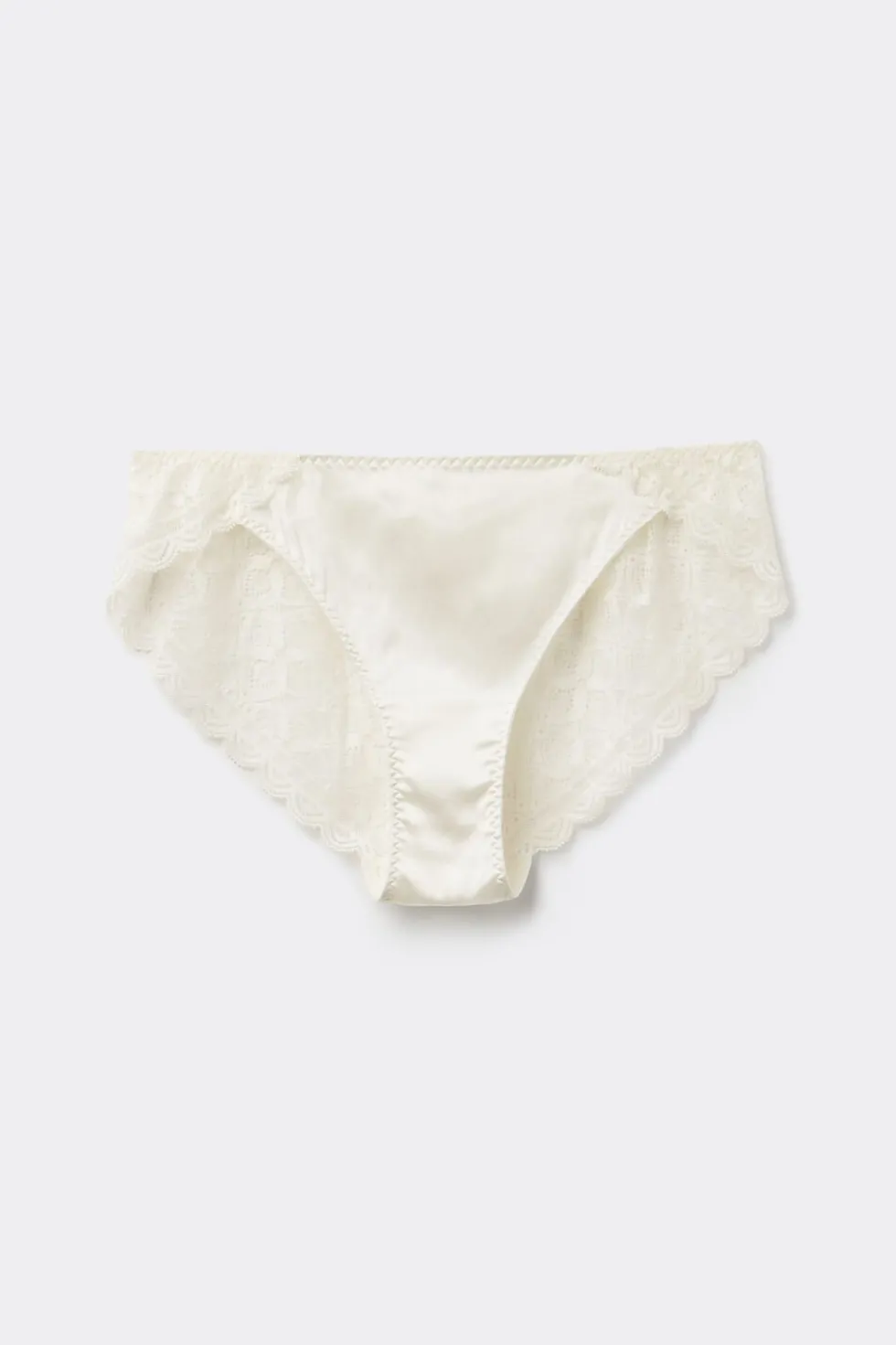 Lace and Silk Bikini Briefs
