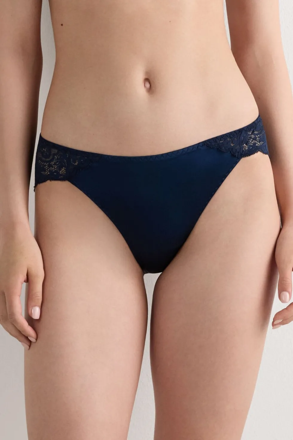 Lace and Silk Bikini Briefs