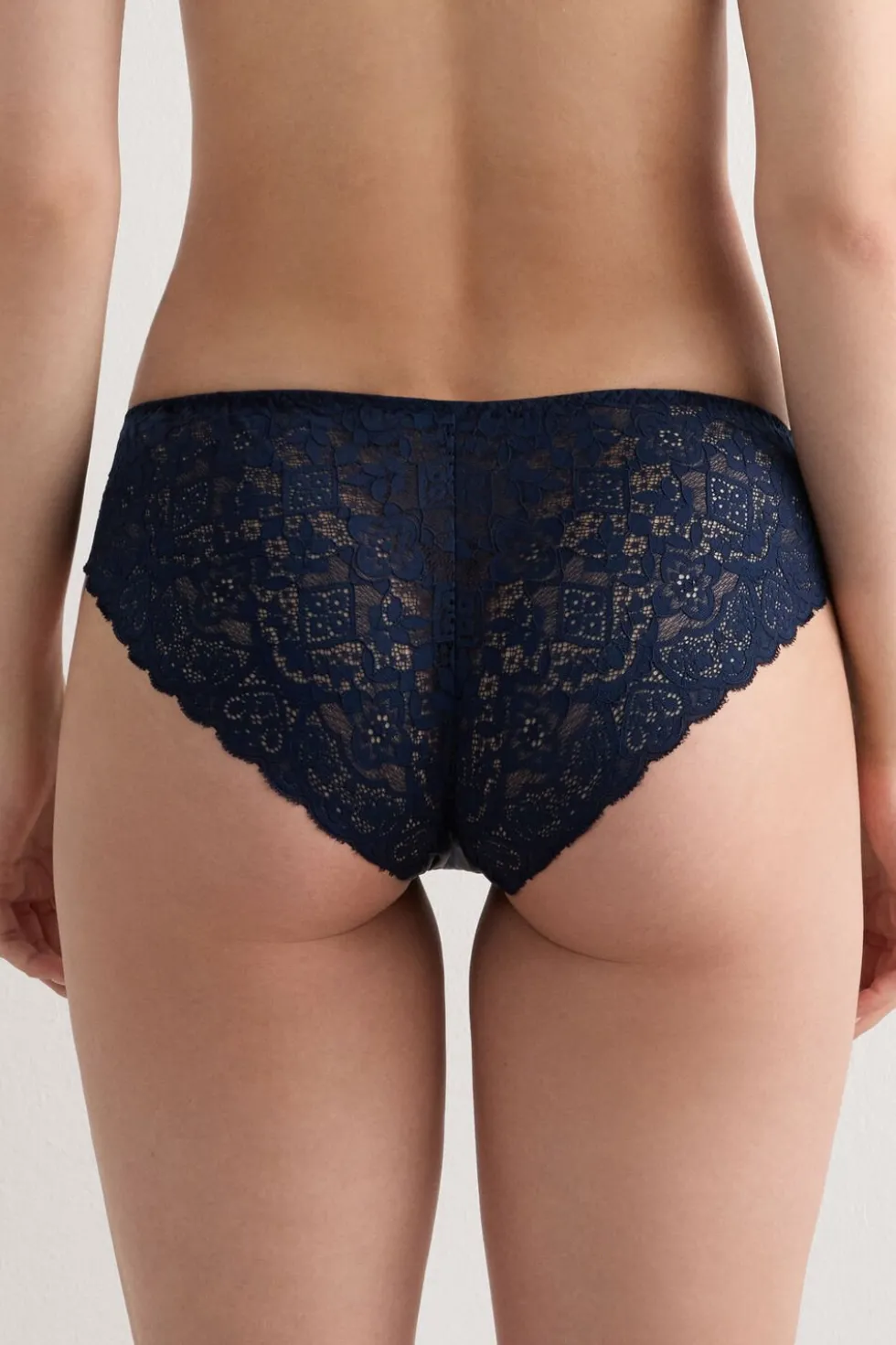Lace and Silk Bikini Briefs