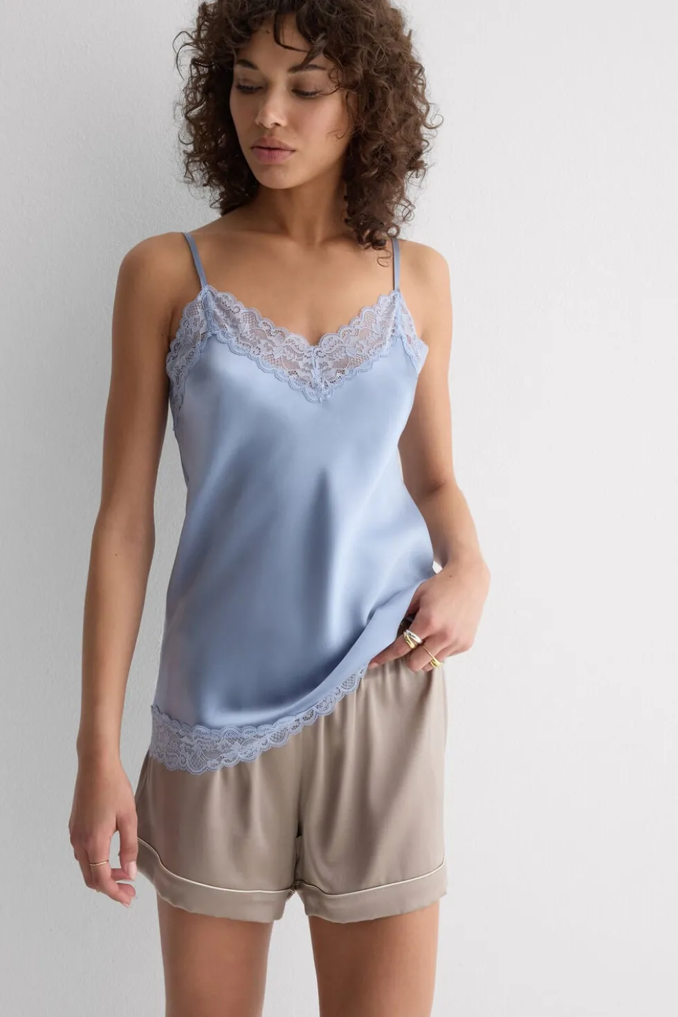 Lace and Silk Top