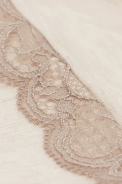 Lace Trim Short Pajamas in Modal