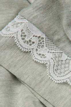 Lace Trim Short Sleeve Nightgown