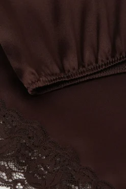 Lace Trim Silk Shorts