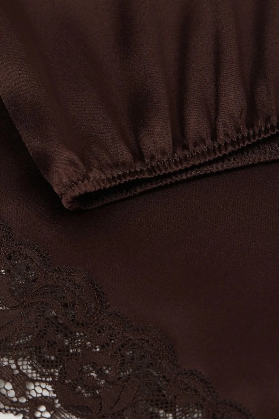Lace Trim Silk Shorts