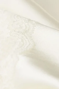 Lace Trim Silk Shorts