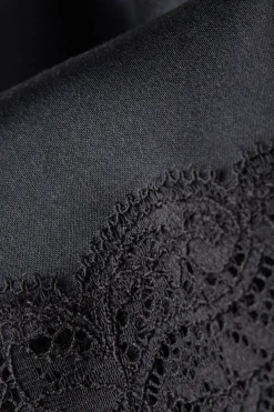 Lace Trim Silk Shorts