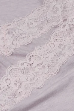 Lace Trim Tank Top Short Pajamas in Modal