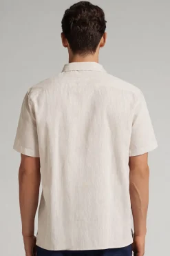 Linen and Cotton Short Sleeve Shirt