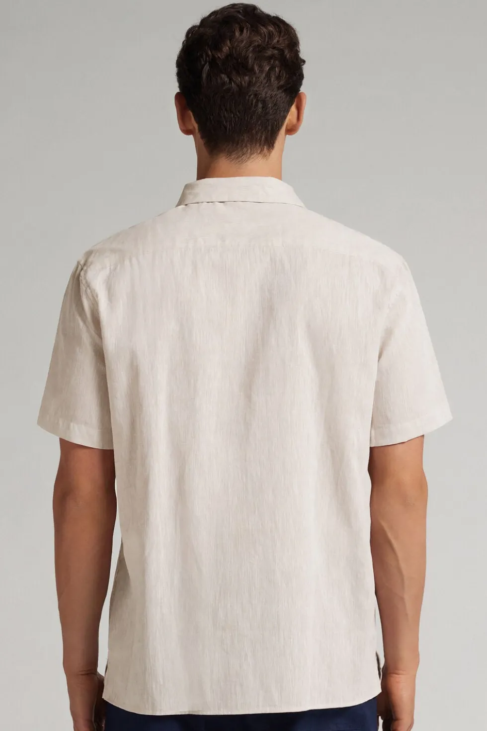 Linen and Cotton Short Sleeve Shirt