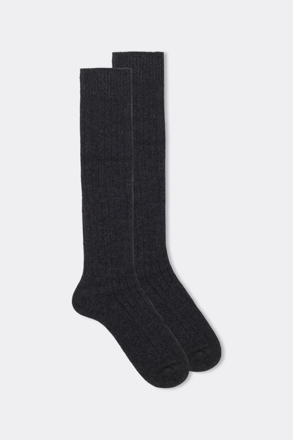Long Ribbed Socks in Cashmere and Wool