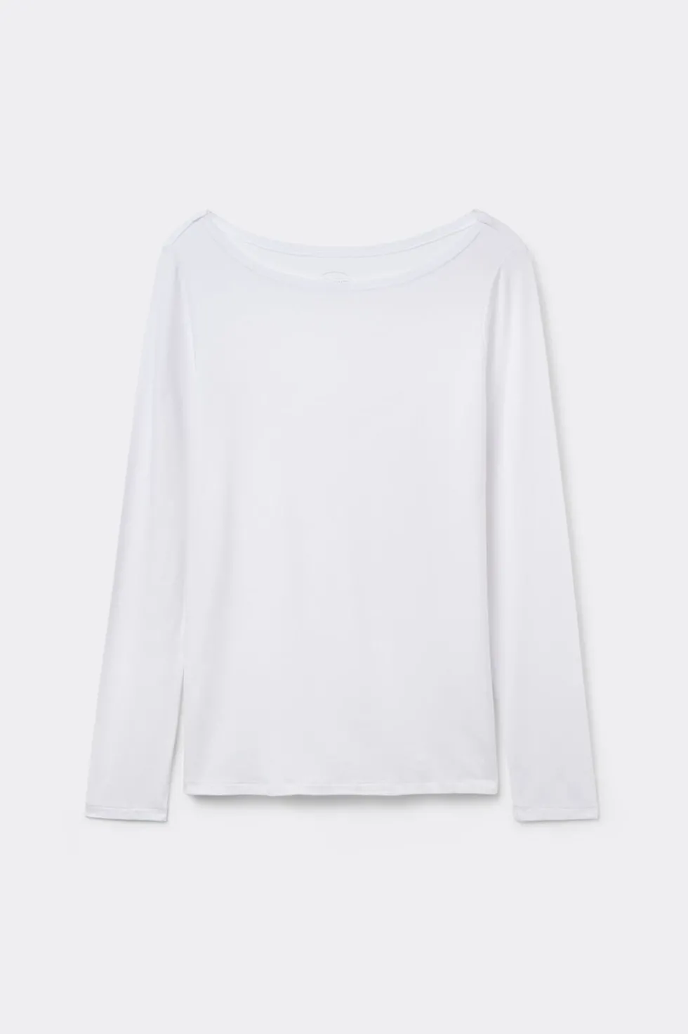 Long Sleeve Bateau Neck Top in Micromodal
