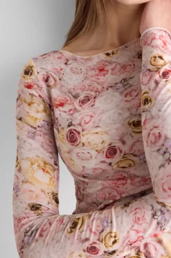 Long Sleeve I Bloom for You Top in Ultralight Modal with Cashmere