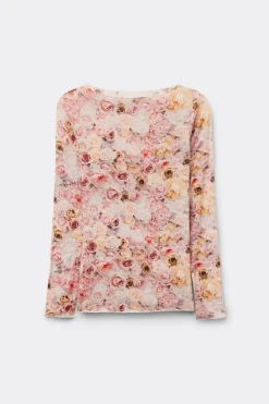 Long Sleeve I Bloom for You Top in Ultralight Modal with Cashmere