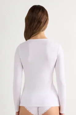 Long Sleeve Scoop Neck Top in Micro-modal