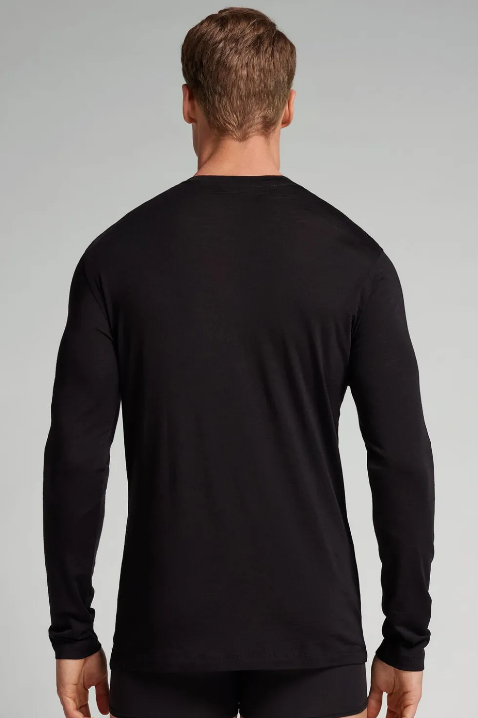 Long-sleeve Crew-Neck Merino-Wool Top