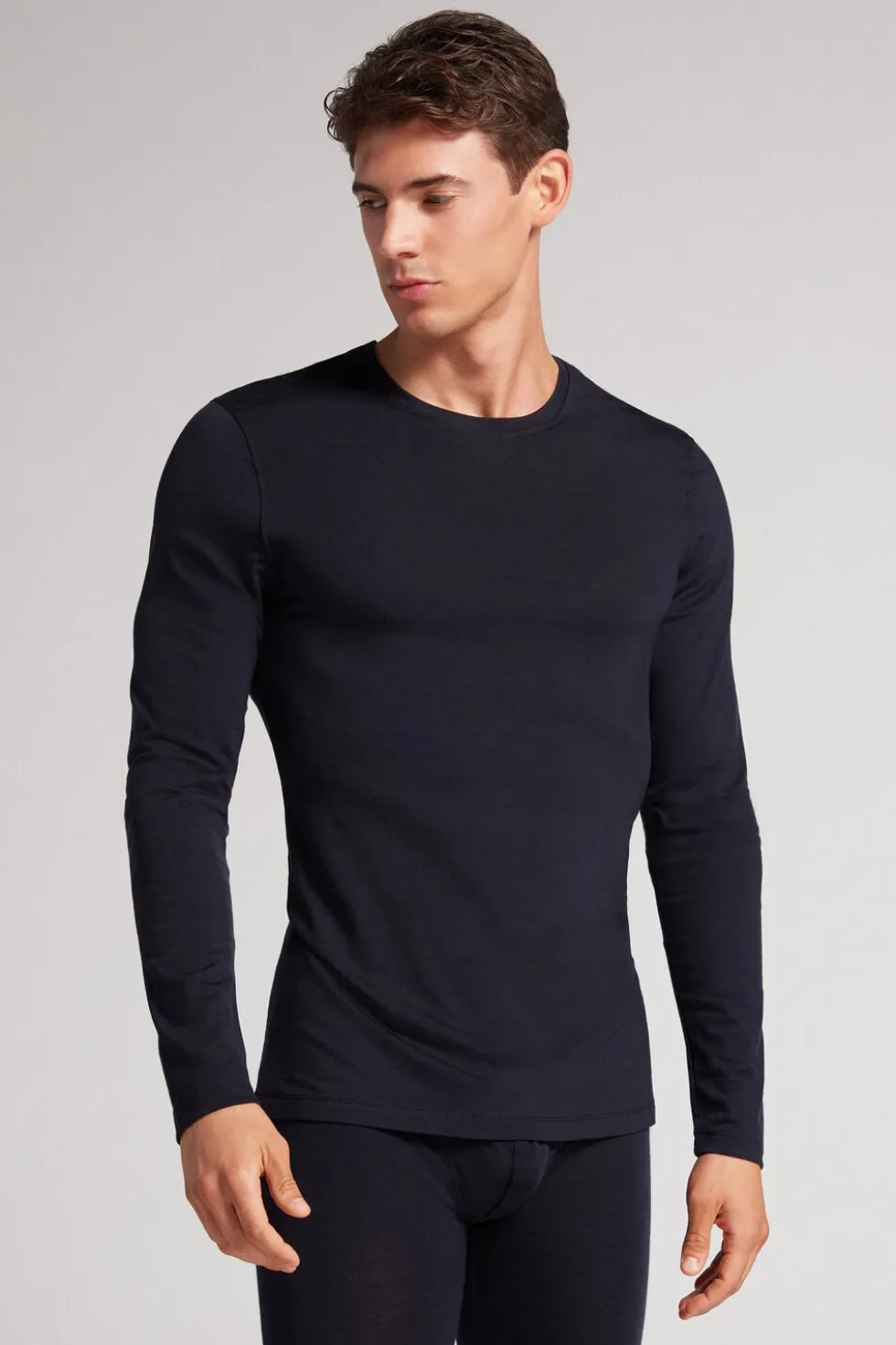 Long-sleeve Crew-Neck Merino-Wool Top