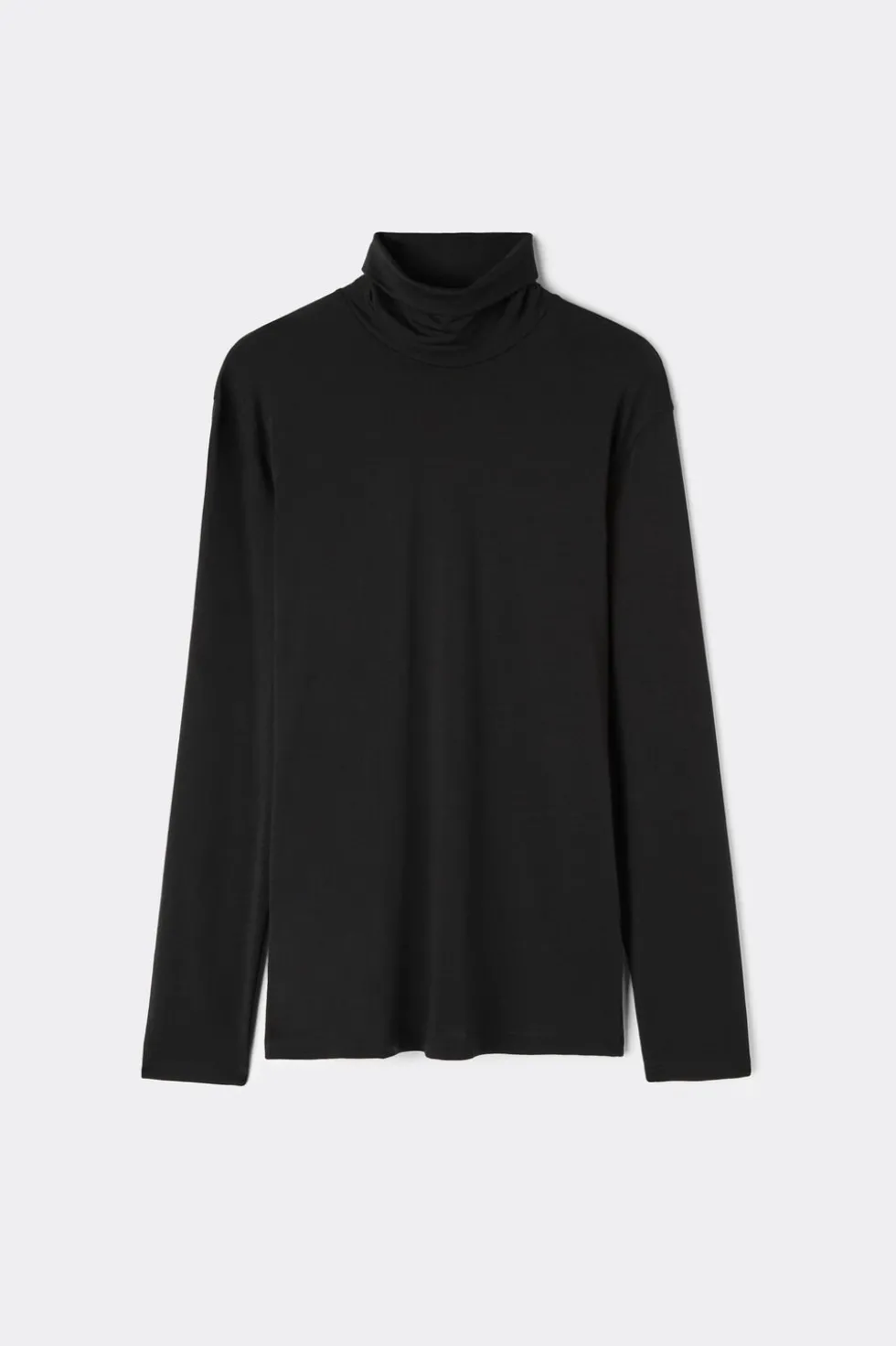 Long-sleeve High-Neck Merino-Wool Top