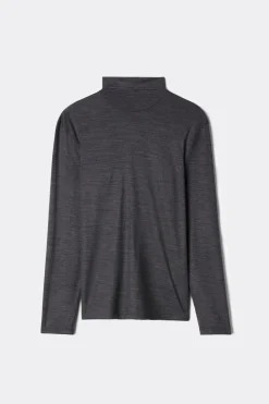 Long-sleeve High-Neck Merino-Wool Top