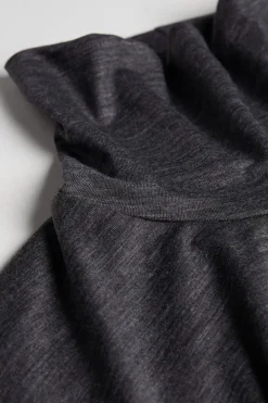 Long-sleeve High-Neck Merino-Wool Top