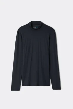 Long-sleeve High-Neck Merino-Wool Top