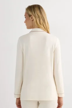 Long-Sleeve Micromodal Pajama Top
