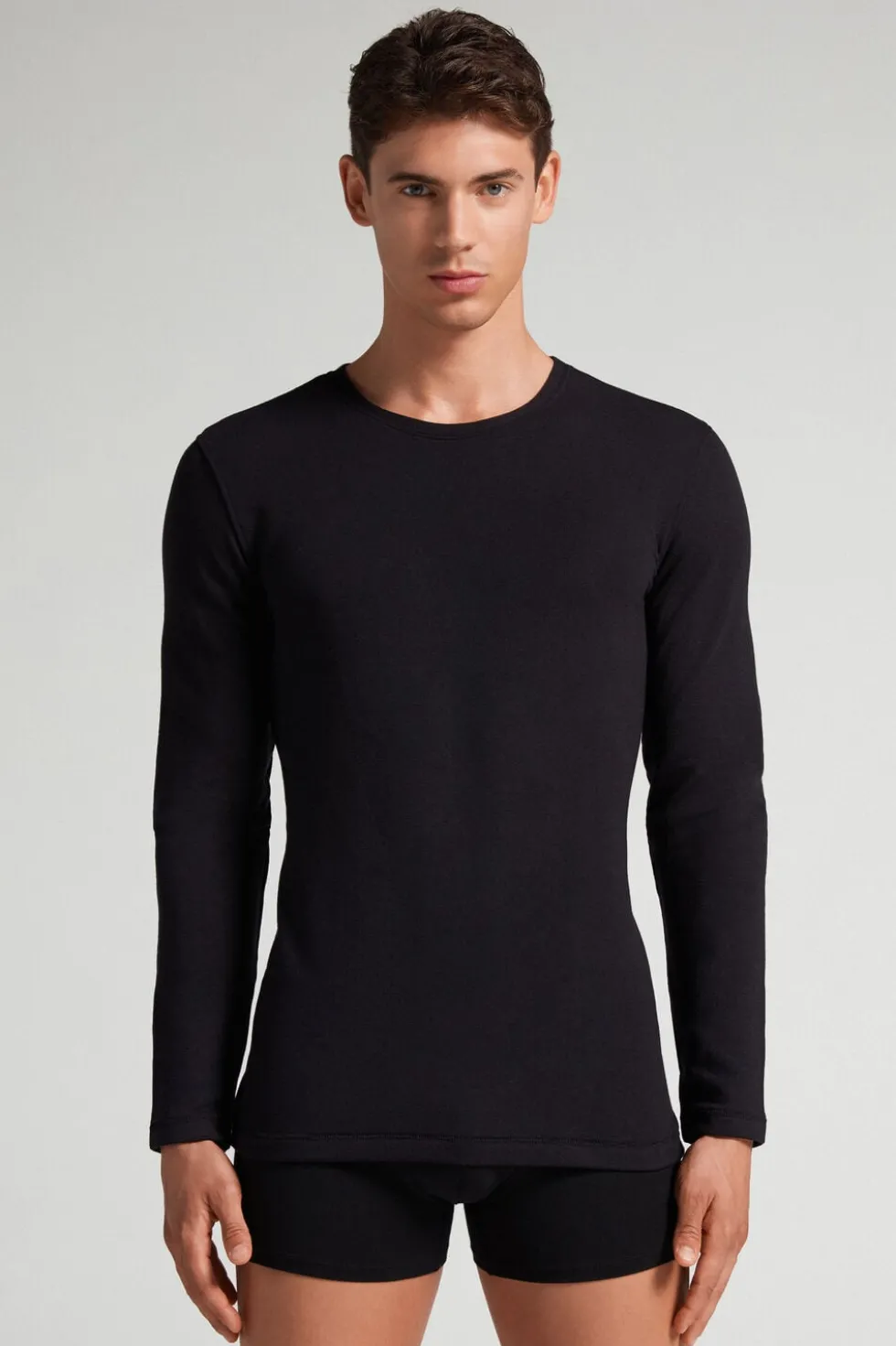 Long-Sleeve Modal-Cashmere Top