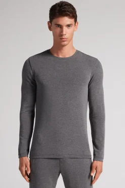 Long-Sleeve Modal-Cashmere Top