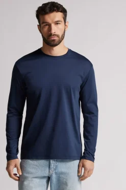 Long-Sleeved Mercerized Cotton Top filo Premium