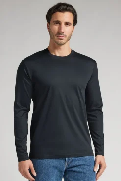Long-Sleeved Mercerized Cotton Top filo Premium