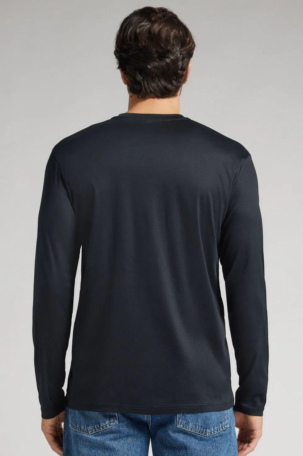 Long-Sleeved Mercerized Cotton Top filo Premium