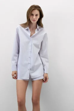 Love Me Tender Striped Shirt in Cotton Cloth