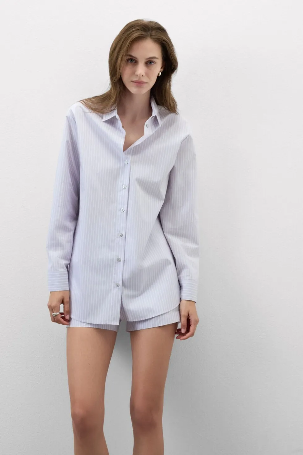 Love Me Tender Striped Shirt in Cotton Cloth