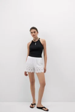 Made with Love Sangallo Cotton Shorts