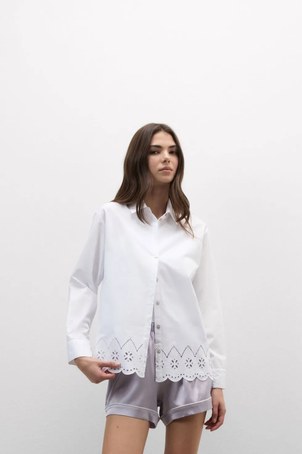 Made with Love Sangallo Cotton Shirt
