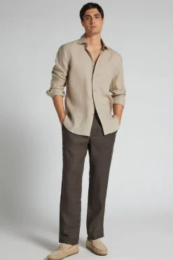 Men’s 100% Linen Full Length Pants