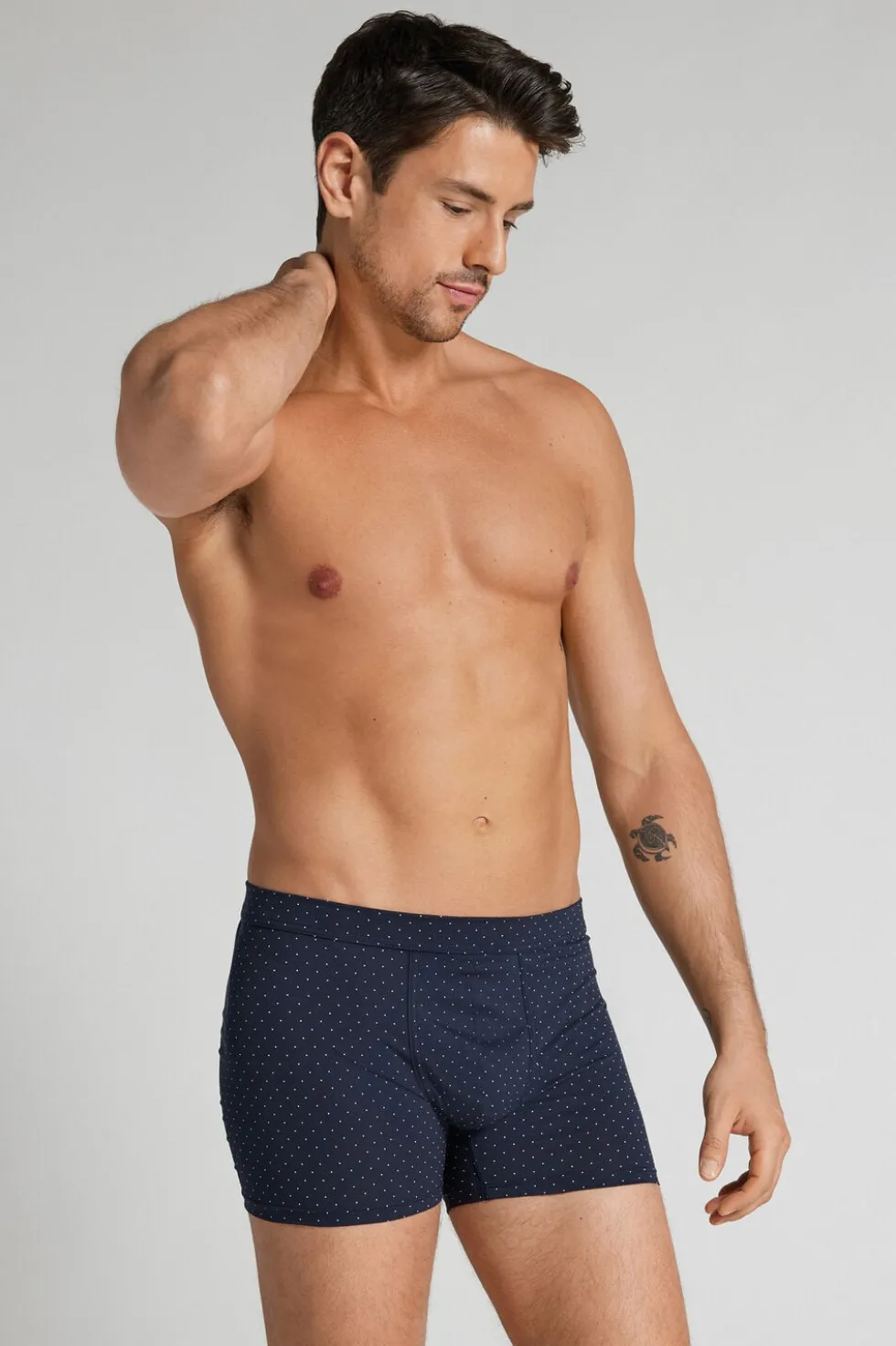 Mercerized Cotton Boxers with Polka Dot Print filo Premium