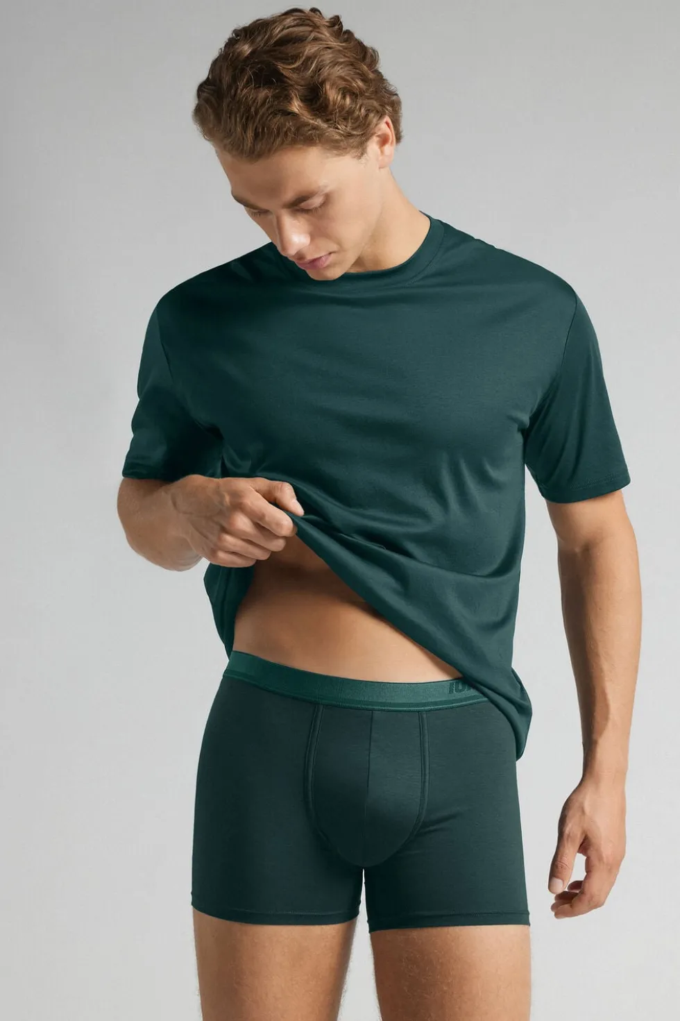 Mercerized Cotton Boxers with Logo filo Premium