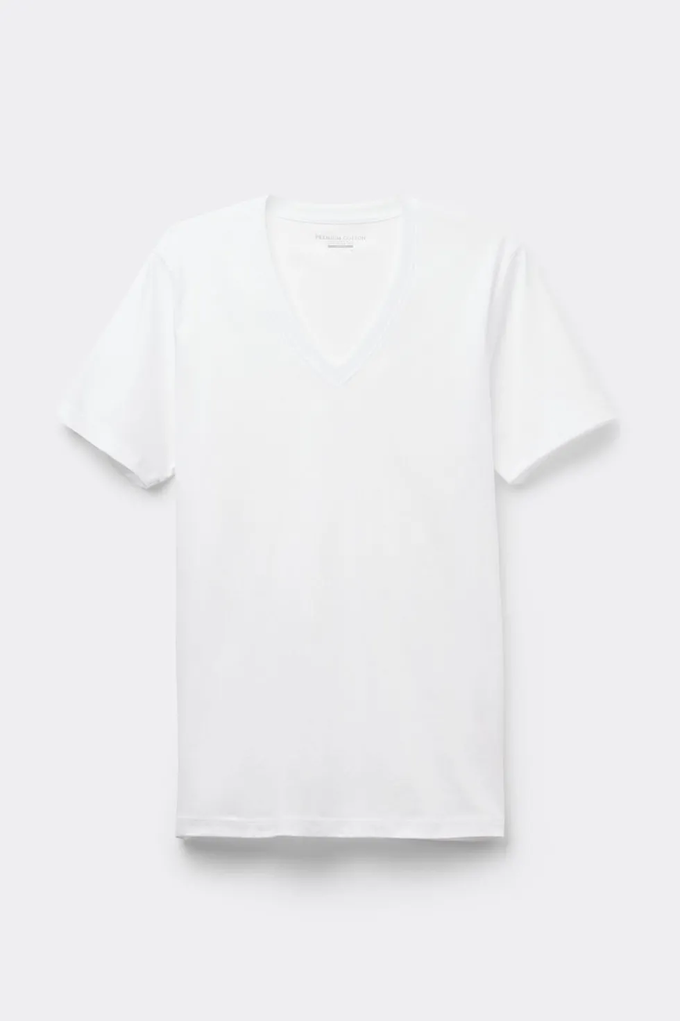 Mercerized Cotton V-Neck T-Shirt filo Premium