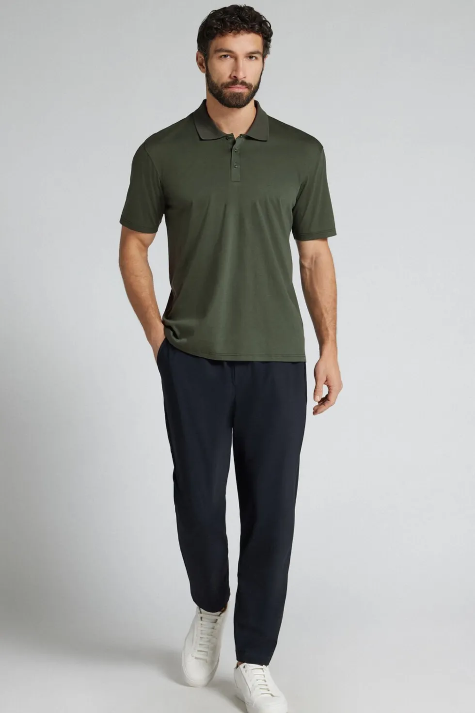 Mercerized Superlight Cotton Polo Shirt with Short Sleeves filo Premium