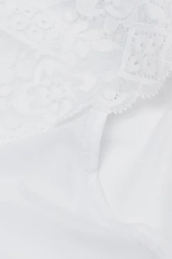 Microfiber and Lace High Rise Panties