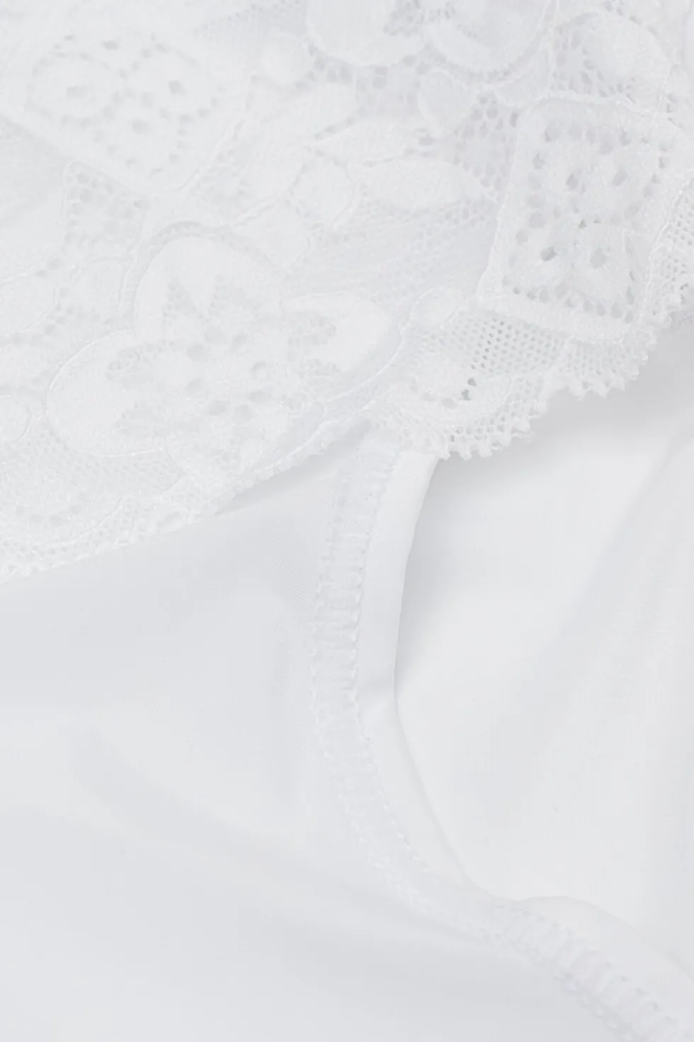Microfiber and Lace High Rise Panties