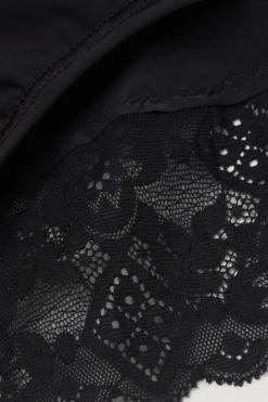 Microfiber and Lace High Rise Panties