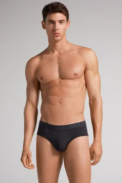 Microfiber Briefs with Logo Detail