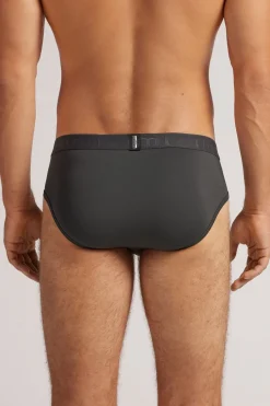 Microfiber Briefs with Logo Detail