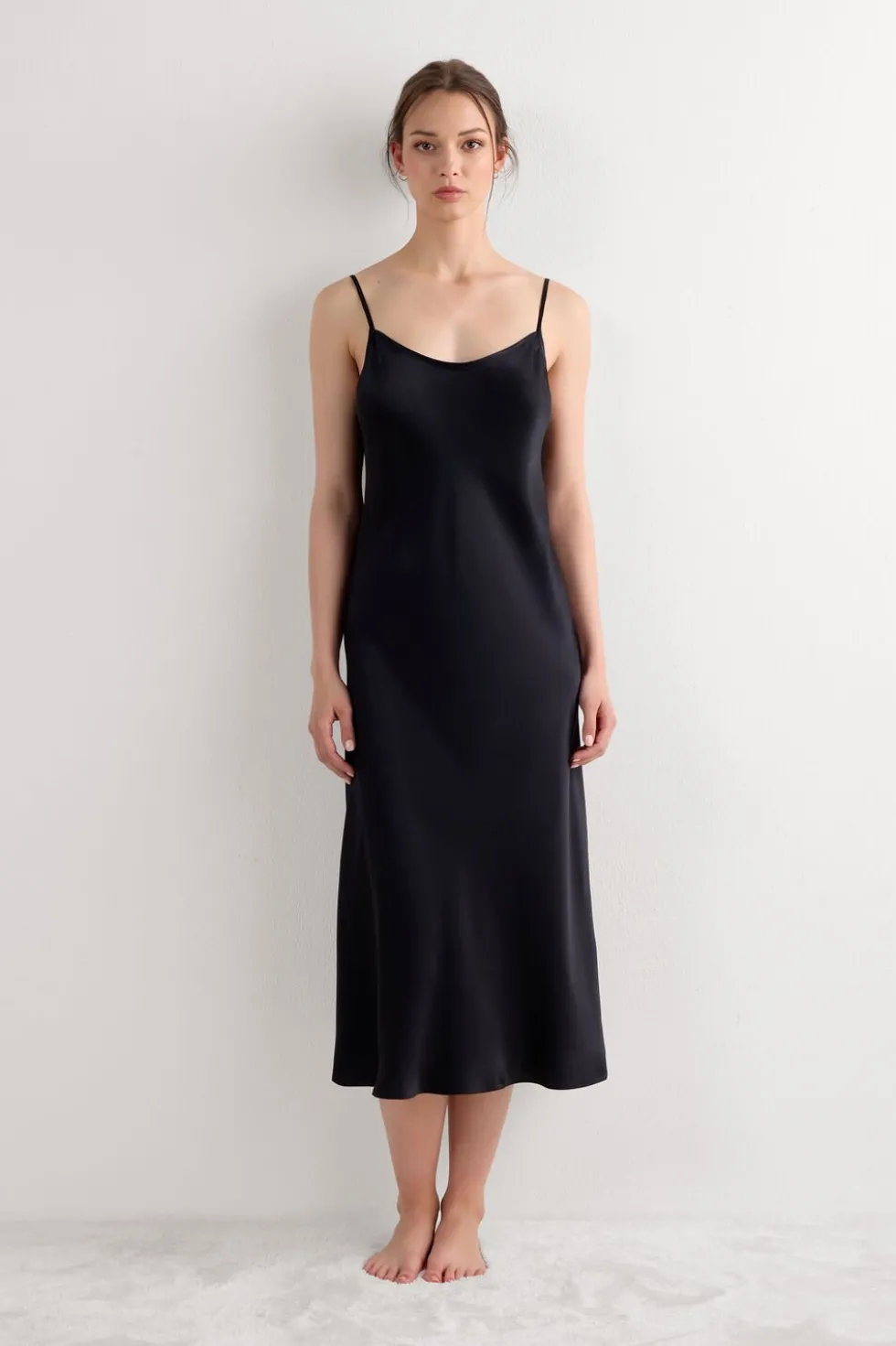 Midi-Length Slip in Silk
