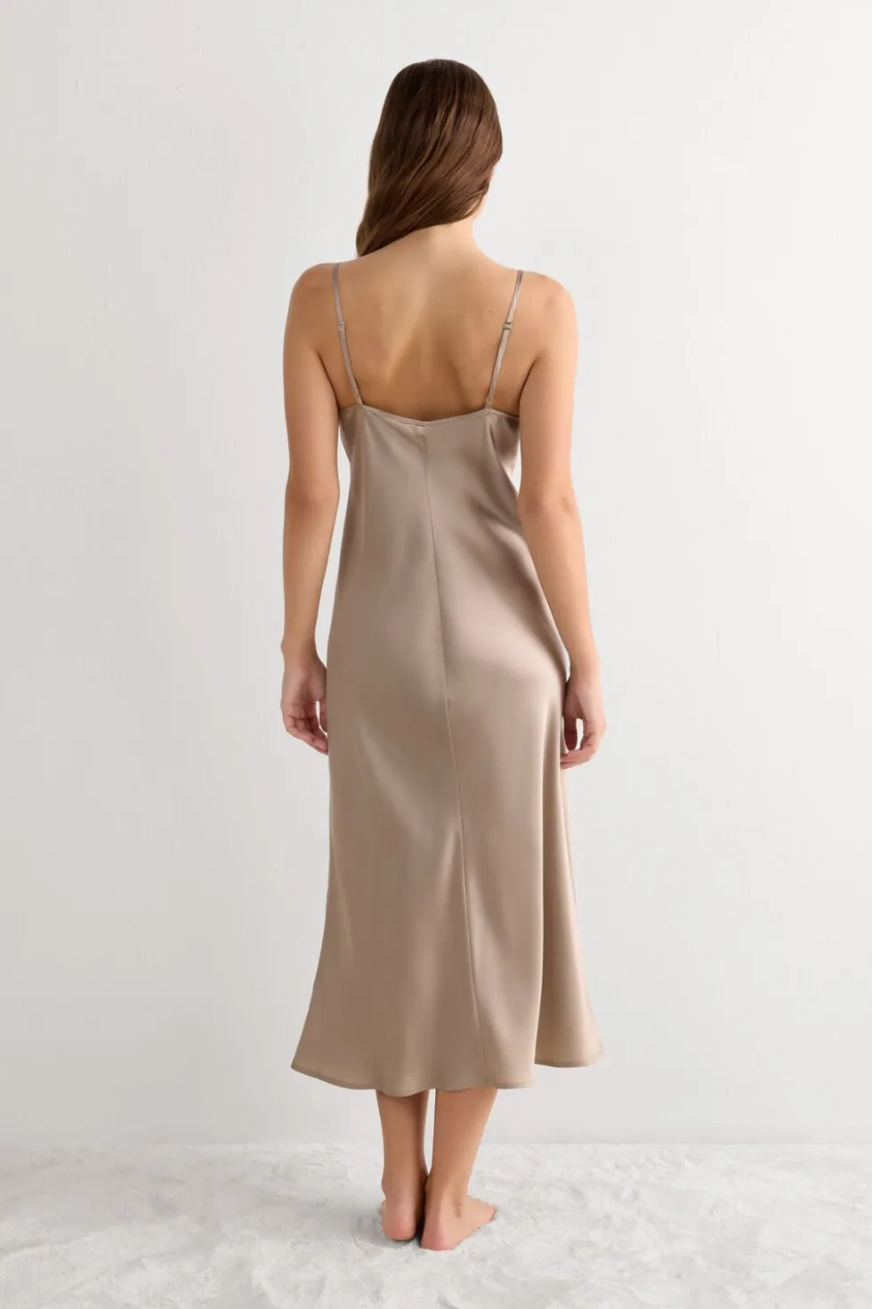 Midi-Length Slip in Silk